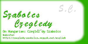 szabolcs czegledy business card